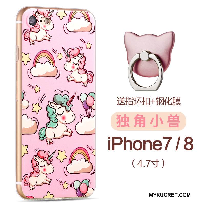 Kuori iPhone 8 Luova Murtumaton Puhelimen Kuoret, Kotelo iPhone 8 Silikoni Violetti