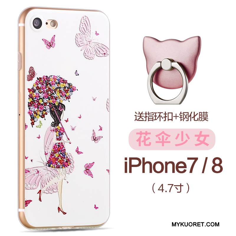 Kuori iPhone 8 Luova Murtumaton Puhelimen Kuoret, Kotelo iPhone 8 Silikoni Violetti