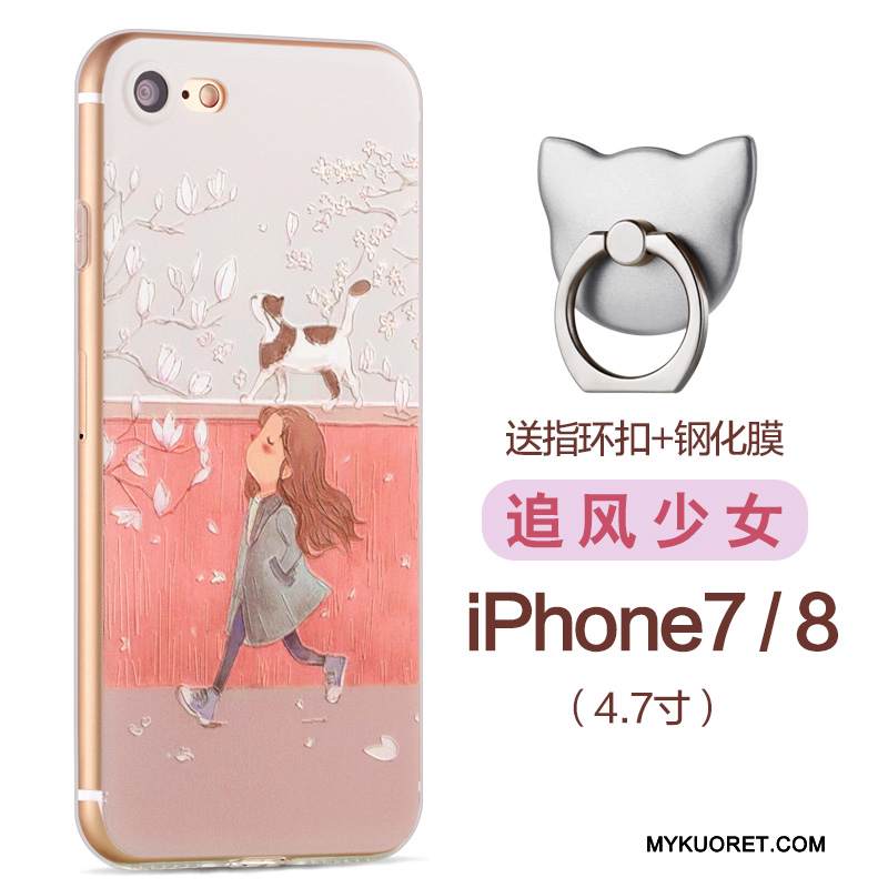 Kuori iPhone 8 Luova Murtumaton Puhelimen Kuoret, Kotelo iPhone 8 Silikoni Violetti