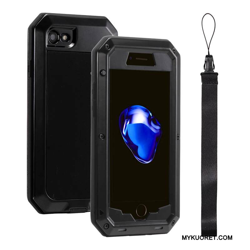 Kuori iPhone 8 Metalli Puhelimen Kuoret Naamiointi, Kotelo iPhone 8 Luova Vihreä Keltainen