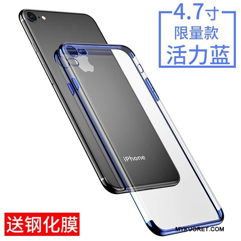 Kuori iPhone 8 Monivärinen Puhelimen Kuoret Murtumaton, Kotelo iPhone 8 Silikoni Läpinäkyvä