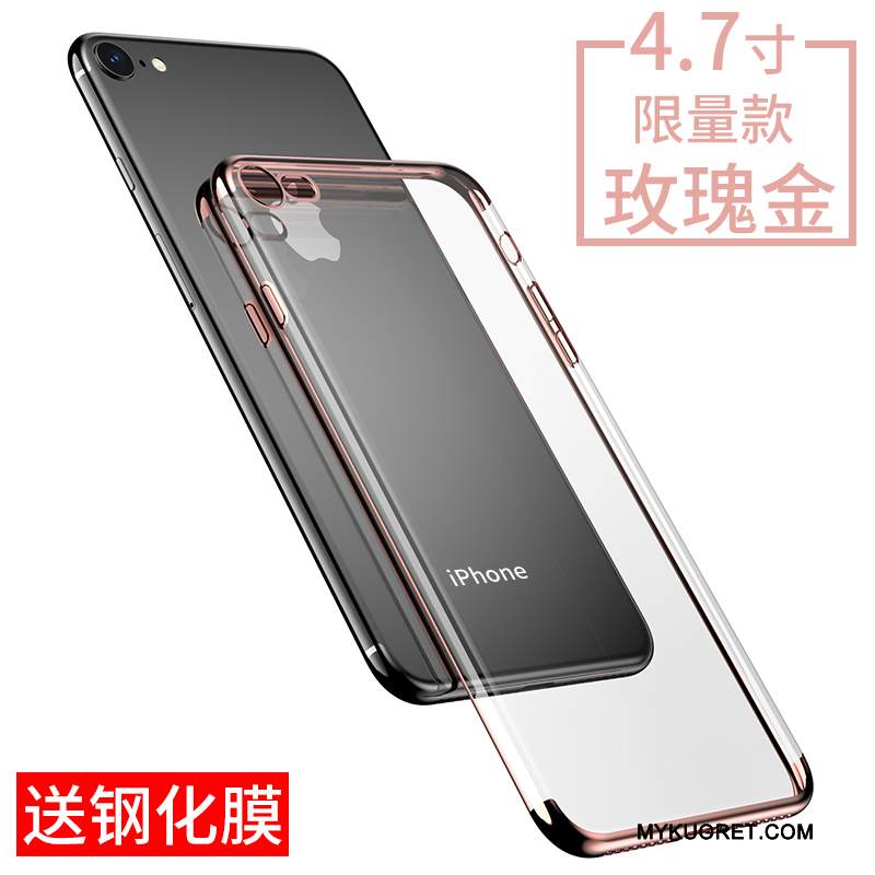 Kuori iPhone 8 Monivärinen Puhelimen Kuoret Murtumaton, Kotelo iPhone 8 Silikoni Läpinäkyvä