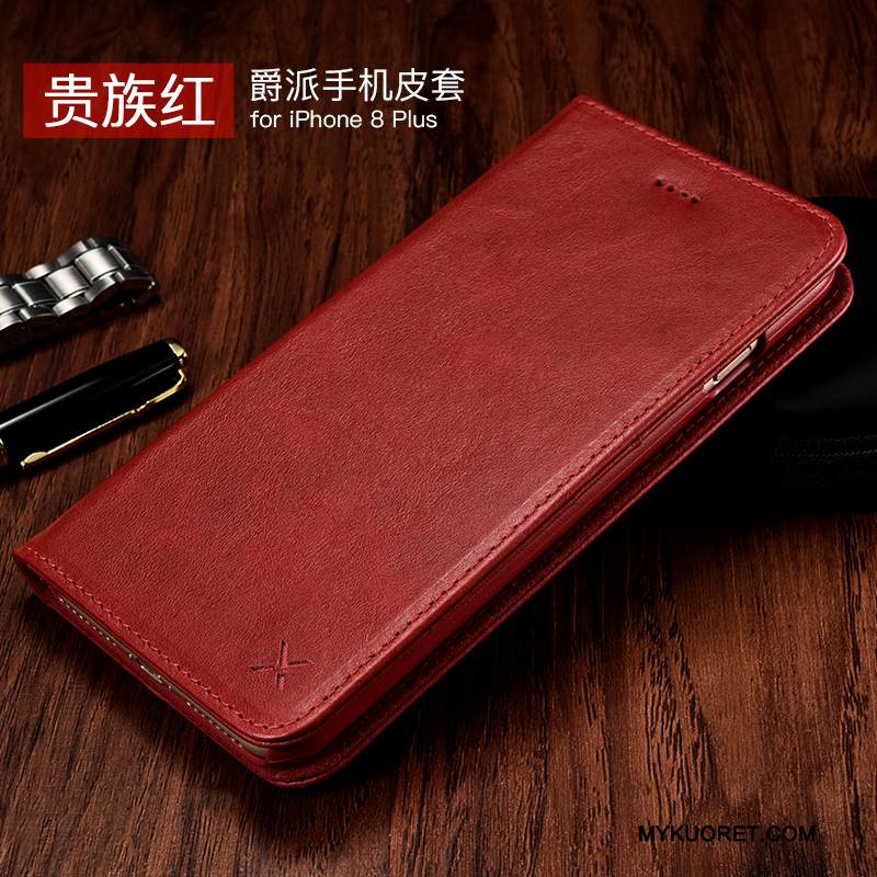 Kuori iPhone 8 Nahka Khaki Uusi, Kotelo iPhone 8 Kuoret Liiketoiminta Puhelimen Kuoret