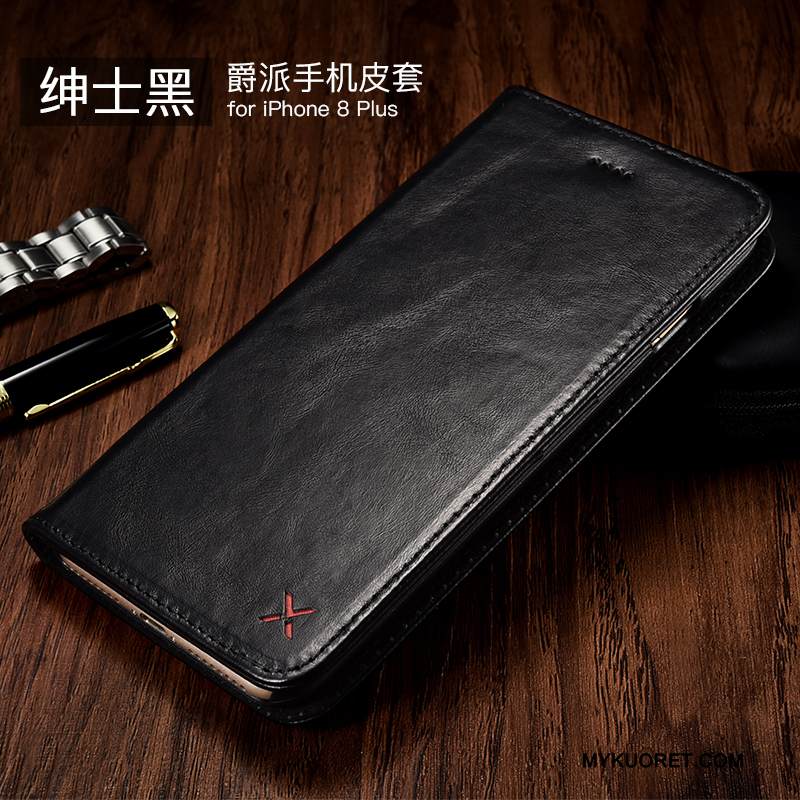 Kuori iPhone 8 Nahka Khaki Uusi, Kotelo iPhone 8 Kuoret Liiketoiminta Puhelimen Kuoret