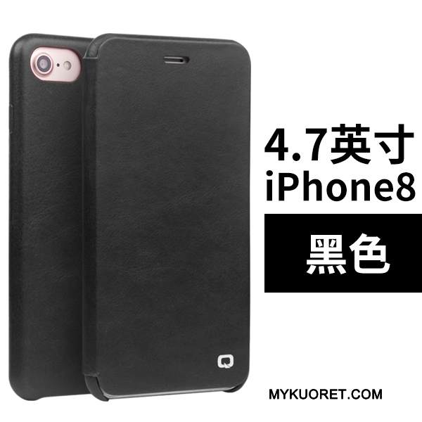 Kuori iPhone 8 Nahka Liiketoiminta Puhelimen Kuoret, Kotelo iPhone 8 Suojaus Ohut