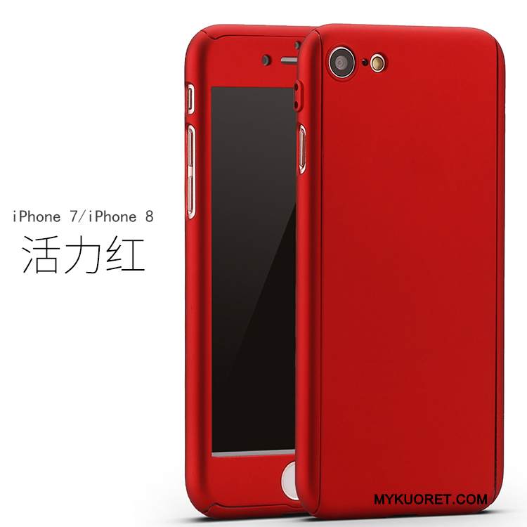 Kuori iPhone 8 Pehmeä Neste Murtumaton Jauhe, Kotelo iPhone 8 Laukut Puhelimen Kuoret Punainen