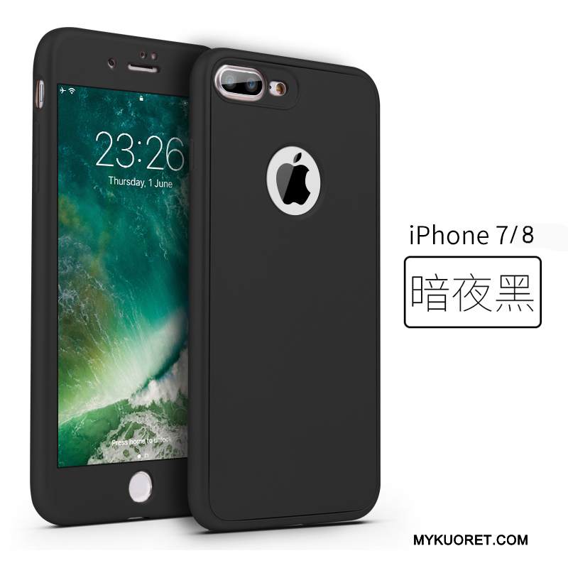 Kuori iPhone 8 Pehmeä Neste Murtumaton Jauhe, Kotelo iPhone 8 Laukut Puhelimen Kuoret Punainen