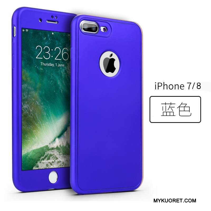 Kuori iPhone 8 Pehmeä Neste Murtumaton Jauhe, Kotelo iPhone 8 Laukut Puhelimen Kuoret Punainen