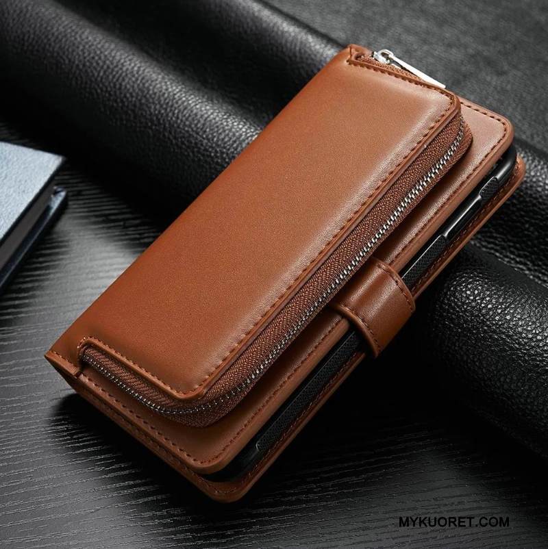 Kuori iPhone 8 Pehmeä Neste Viini Punainen Vetoketju, Kotelo iPhone 8 Laukut