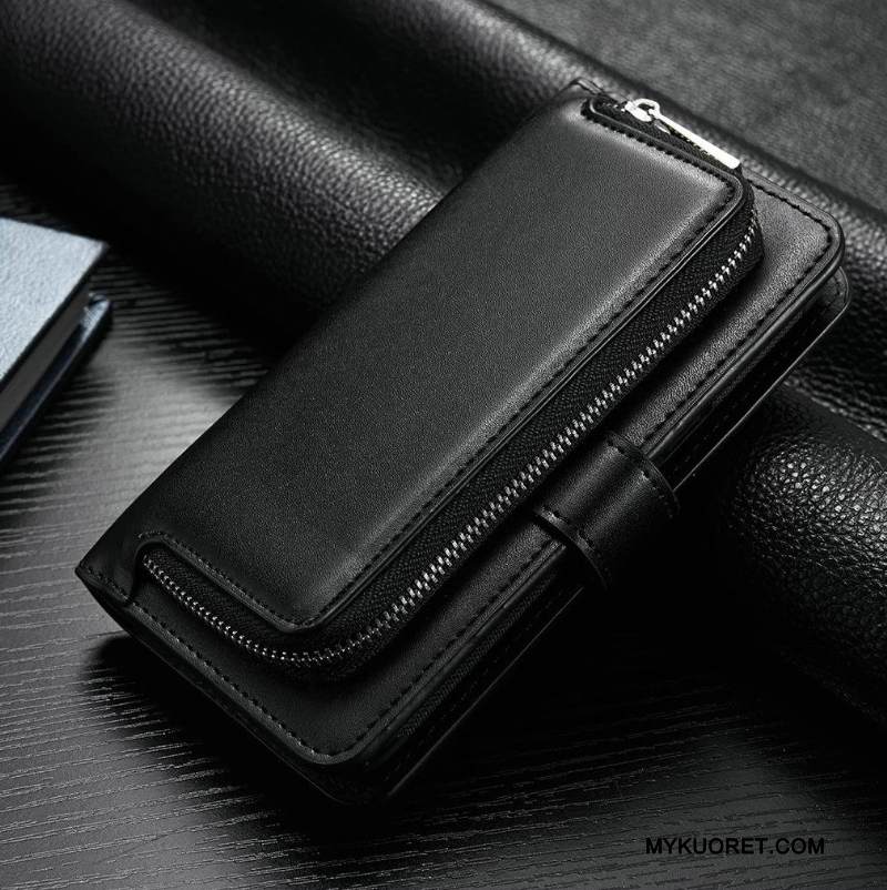 Kuori iPhone 8 Pehmeä Neste Viini Punainen Vetoketju, Kotelo iPhone 8 Laukut