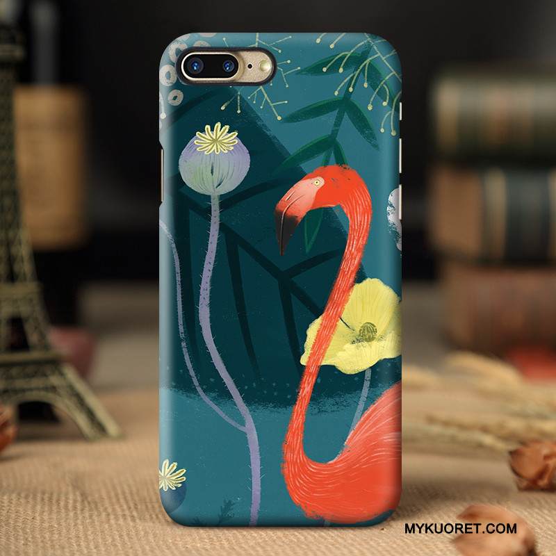 Kuori iPhone 8 Plus Keltainen Pesty Suede, Kotelo iPhone 8 Plus Taide Lintu