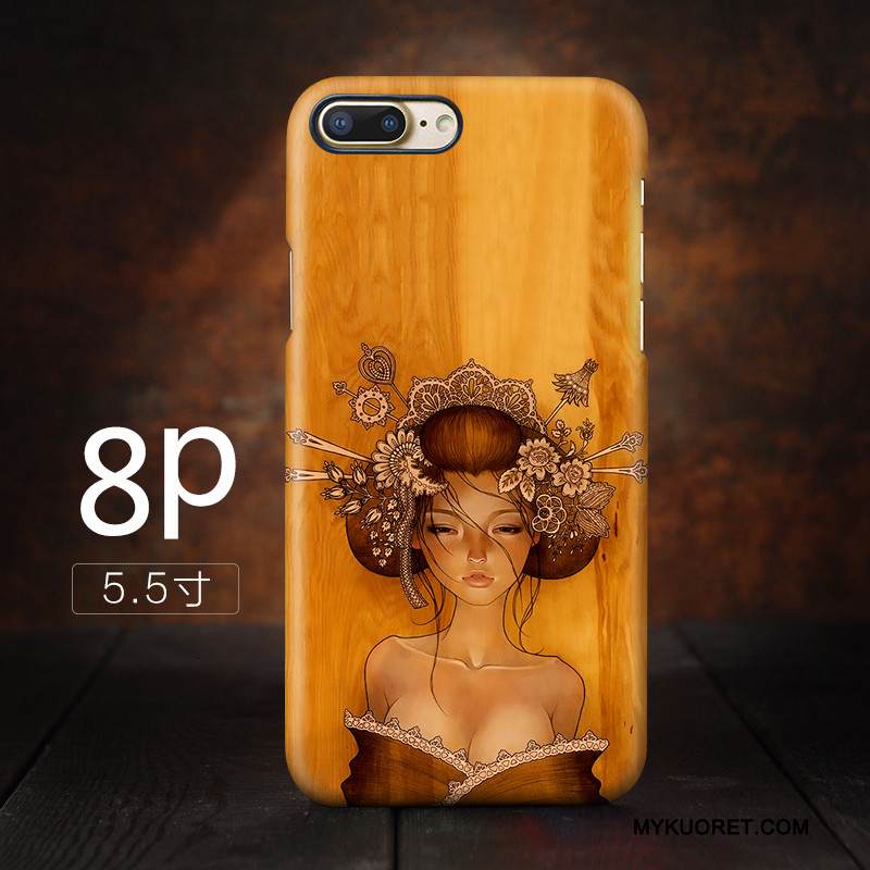 Kuori iPhone 8 Plus Kirsikka Oranssi, Kotelo iPhone 8 Plus Puhelimen Kuoret Nosturi