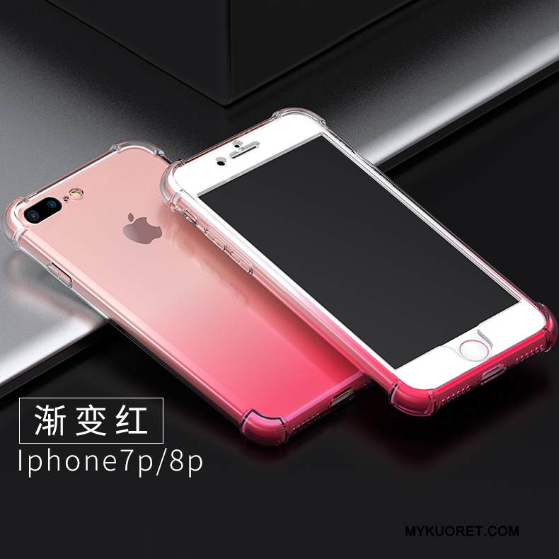 Kuori iPhone 8 Plus Laukut Läpinäkyvä Murtumaton, Kotelo iPhone 8 Plus Silikoni Puhelimen Kuoret Jauhe