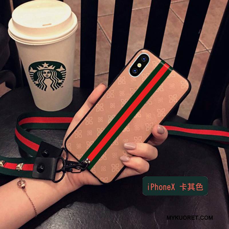 Kuori iPhone 8 Plus Laukut Murtumaton Puhelimen Kuoret, Kotelo iPhone 8 Plus Pehmeä Neste Ripustettavat Koristeet Sininen