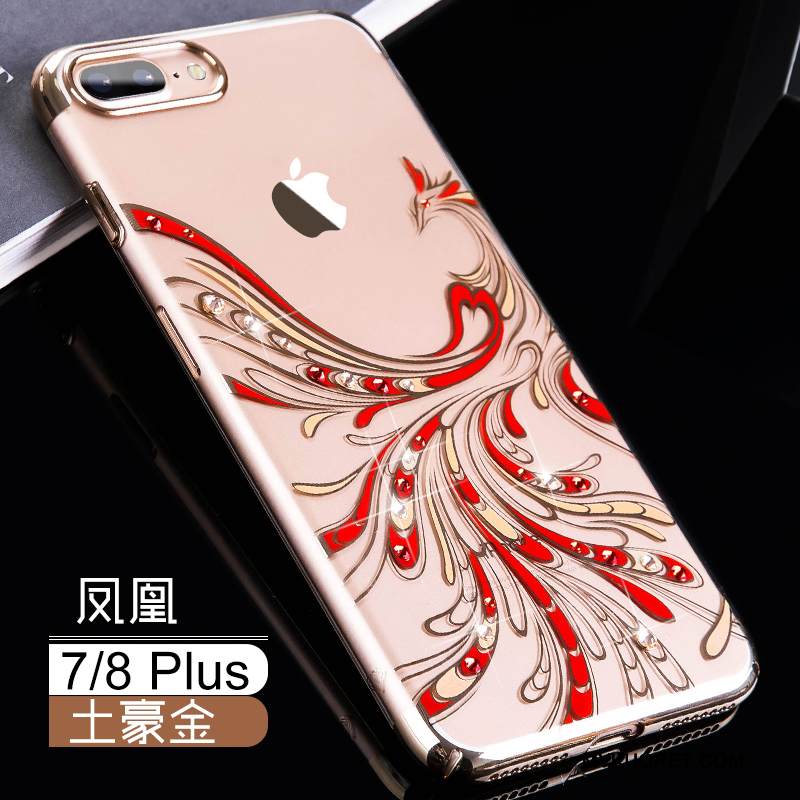 Kuori iPhone 8 Plus Laukut Murtumaton Tide-brändi, Kotelo iPhone 8 Plus Ylellisyys Punainen Puhelimen Kuoret