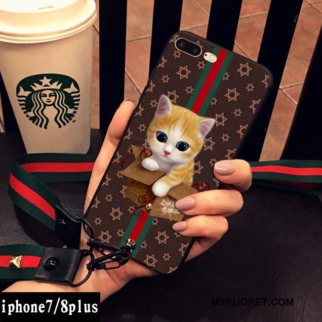 Kuori iPhone 8 Plus Laukut Persoonallisuus Puhelimen Kuoret, Kotelo iPhone 8 Plus Suojaus Net Red Ripustettavat Koristeet