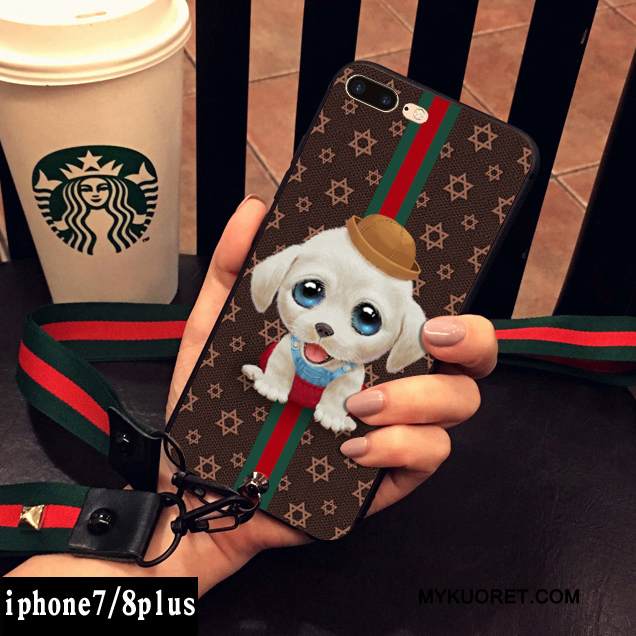 Kuori iPhone 8 Plus Laukut Persoonallisuus Puhelimen Kuoret, Kotelo iPhone 8 Plus Suojaus Net Red Ripustettavat Koristeet