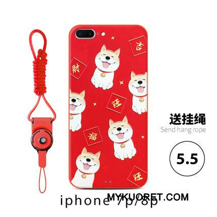 Kuori iPhone 8 Plus Laukut Puhelimen Kuoret Festivaali, Kotelo iPhone 8 Plus Murtumaton Koira