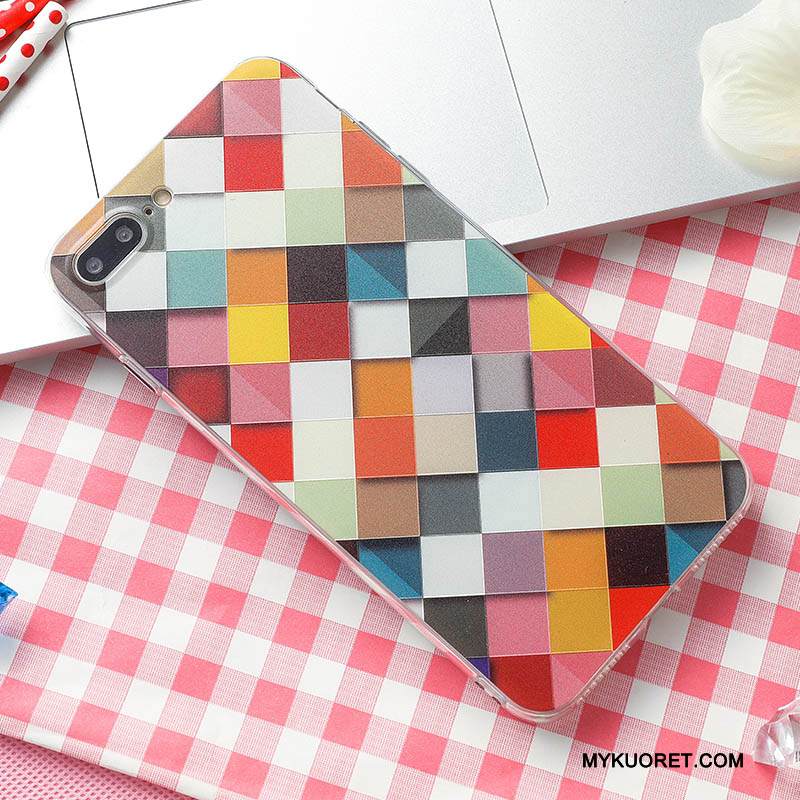 Kuori iPhone 8 Plus Laukut Timantti Pleedi, Kotelo iPhone 8 Plus Monivärinen Trendi Puhelimen Kuoret