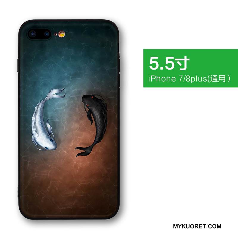 Kuori iPhone 8 Plus Laukut Ultra Ohut, Kotelo iPhone 8 Plus Luova Puhelimen Kuoret Pesty Suede