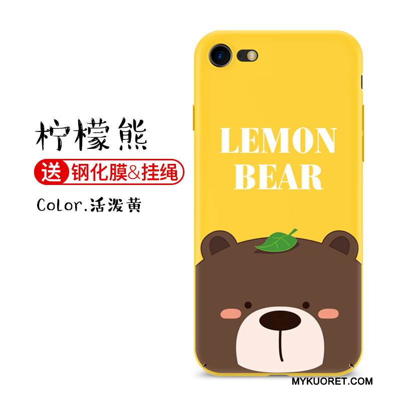 Kuori iPhone 8 Plus Luova Kova Pesty Suede, Kotelo iPhone 8 Plus Keltainen Tide-brändi