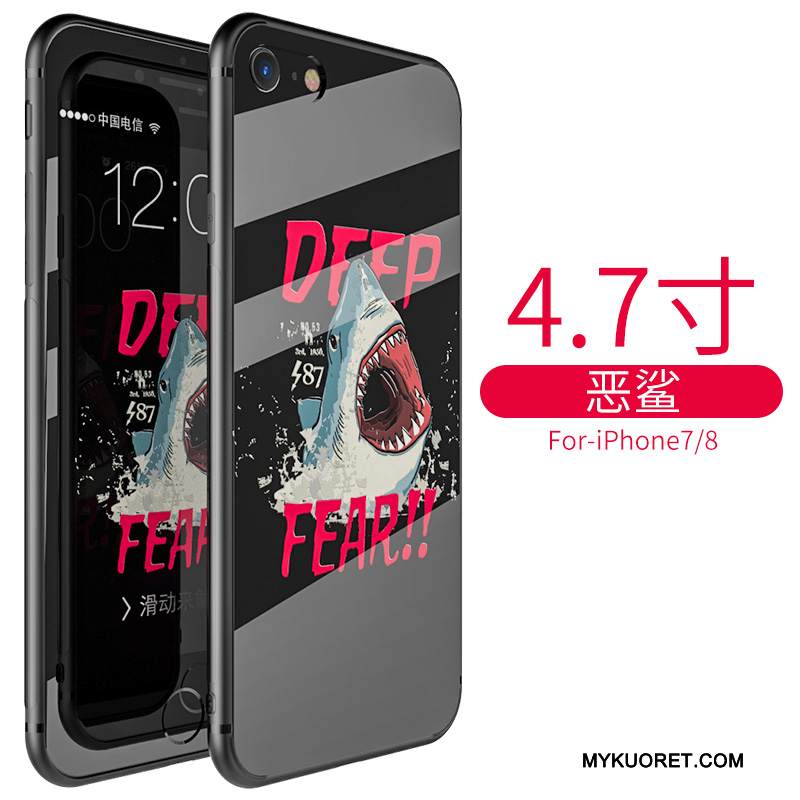 Kuori iPhone 8 Plus Luova Persoonallisuus Sininen, Kotelo iPhone 8 Plus Silikoni Tide-brändi Puhelimen Kuoret