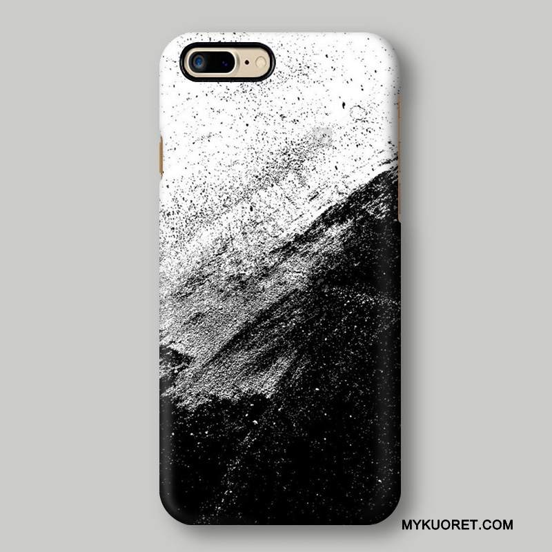 Kuori iPhone 8 Plus Luova Taide Sininen, Kotelo iPhone 8 Plus Pesty Suede Kova