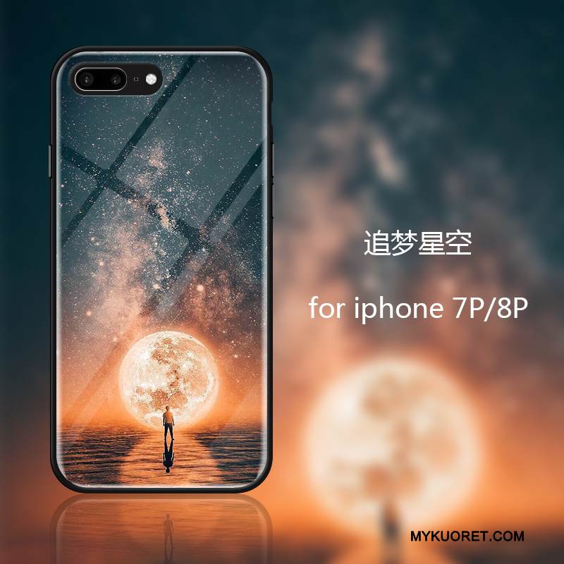 Kuori iPhone 8 Plus Luova Trendi Persoonallisuus, Kotelo iPhone 8 Plus Silikoni Murtumaton Sininen