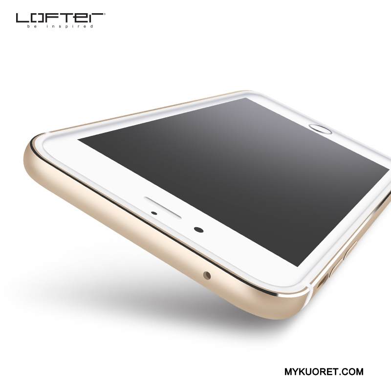 Kuori iPhone 8 Plus Metalli Murtumaton Puhelimen Kuoret, Kotelo iPhone 8 Plus Silikoni Keltainen Kehys