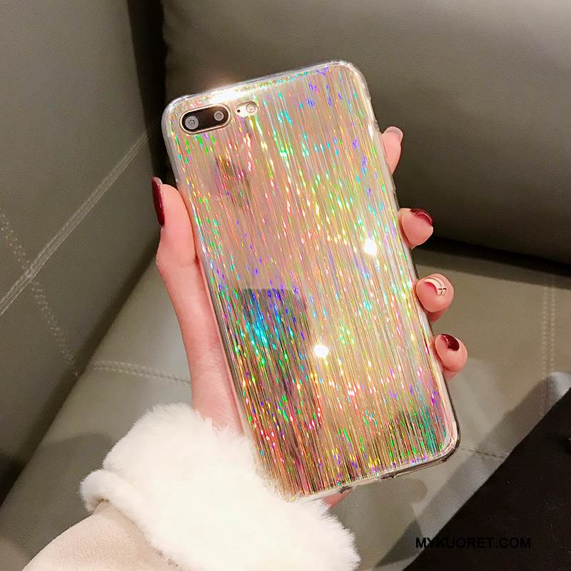 Kuori iPhone 8 Plus Metalli Puhelimen Kuoret Trendi, Kotelo iPhone 8 Plus Pehmeä Neste Net Red