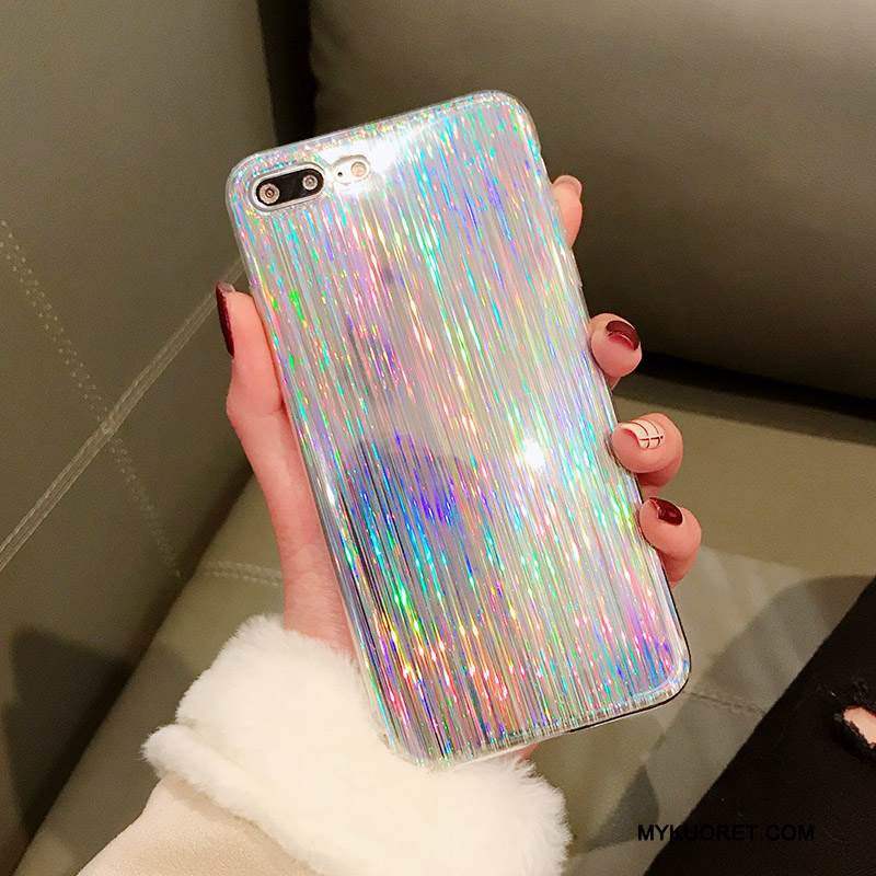 Kuori iPhone 8 Plus Metalli Puhelimen Kuoret Trendi, Kotelo iPhone 8 Plus Pehmeä Neste Net Red