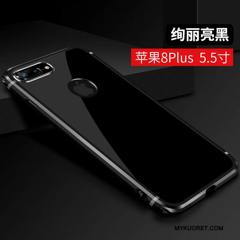 Kuori iPhone 8 Plus Metalli Tide-brändi Punainen, Kotelo iPhone 8 Plus Ylellisyys Murtumaton Trendi