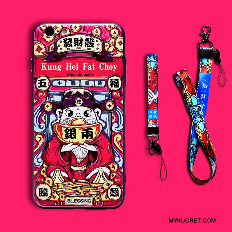 Kuori iPhone 8 Plus Monivärinen Rikkaus Rakastunut, Kotelo iPhone 8 Plus Kohokuviointi Persoonallisuus Kiinalainen Tyyli