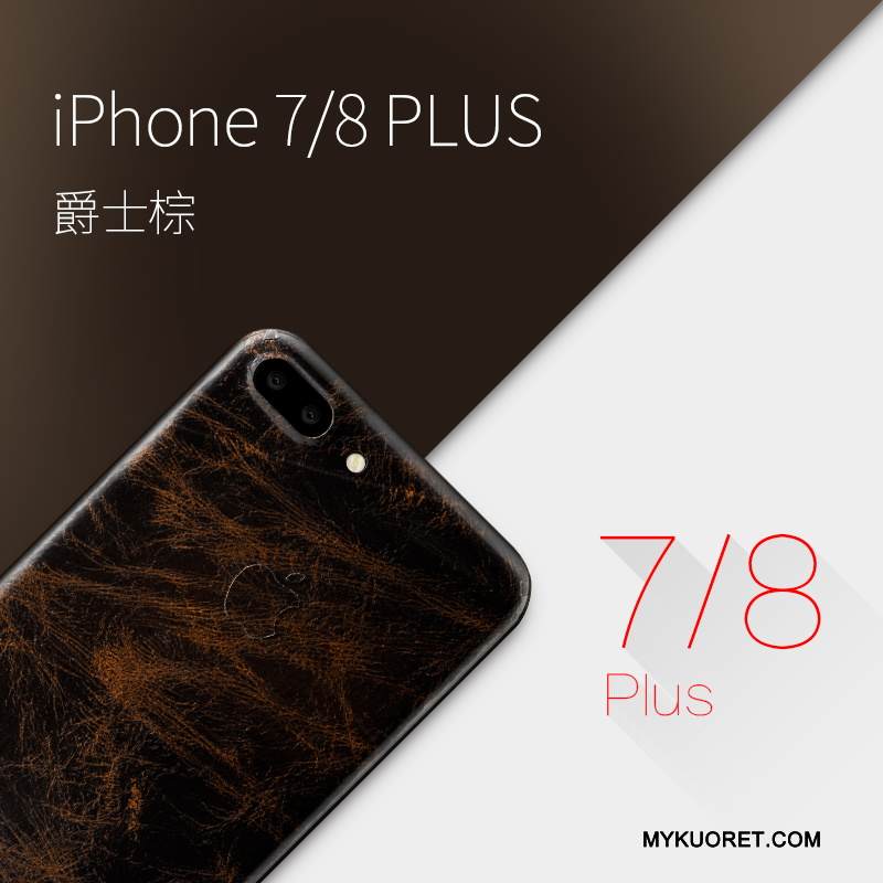 Kuori iPhone 8 Plus Nahka Keltainen Ultra, Kotelo iPhone 8 Plus Luova Puhelimen Kuoret Ohut