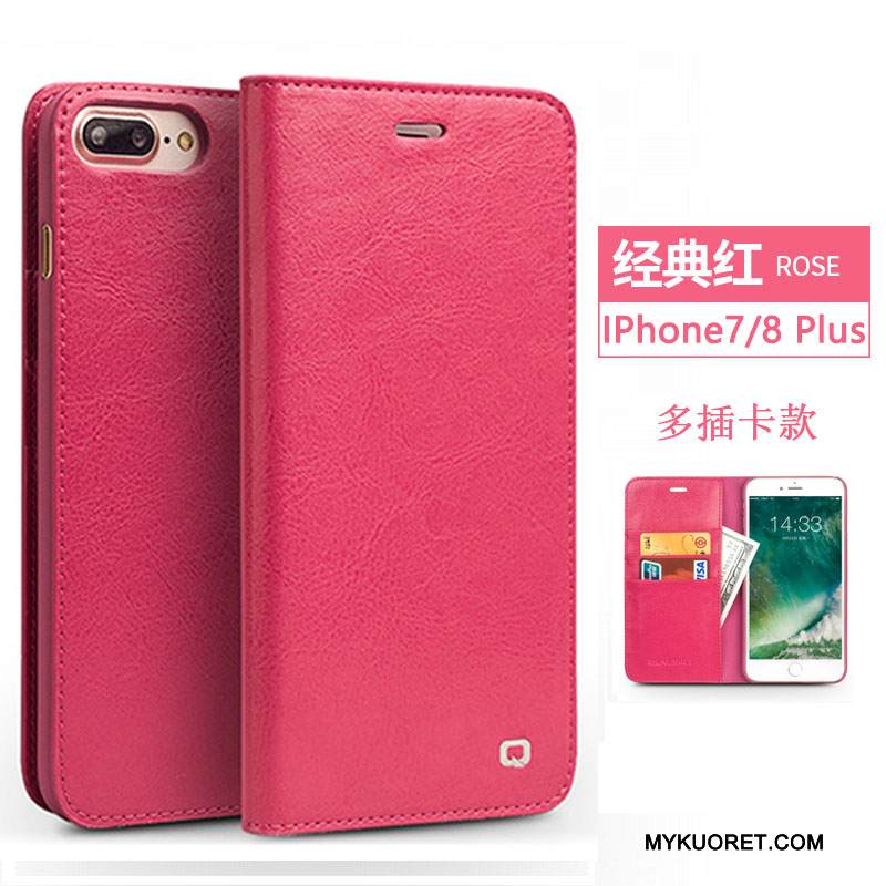 Kuori iPhone 8 Plus Nahka Liiketoiminta Puhelimen Kuoret, Kotelo iPhone 8 Plus Suojaus