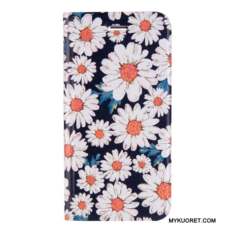 Kuori iPhone 8 Plus Nahka Murtumaton Sininen, Kotelo iPhone 8 Plus Kohokuviointi Puhelimen Kuoret Ulotteinen