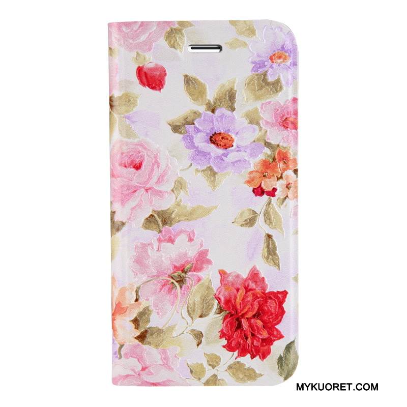 Kuori iPhone 8 Plus Nahka Murtumaton Sininen, Kotelo iPhone 8 Plus Kohokuviointi Puhelimen Kuoret Ulotteinen