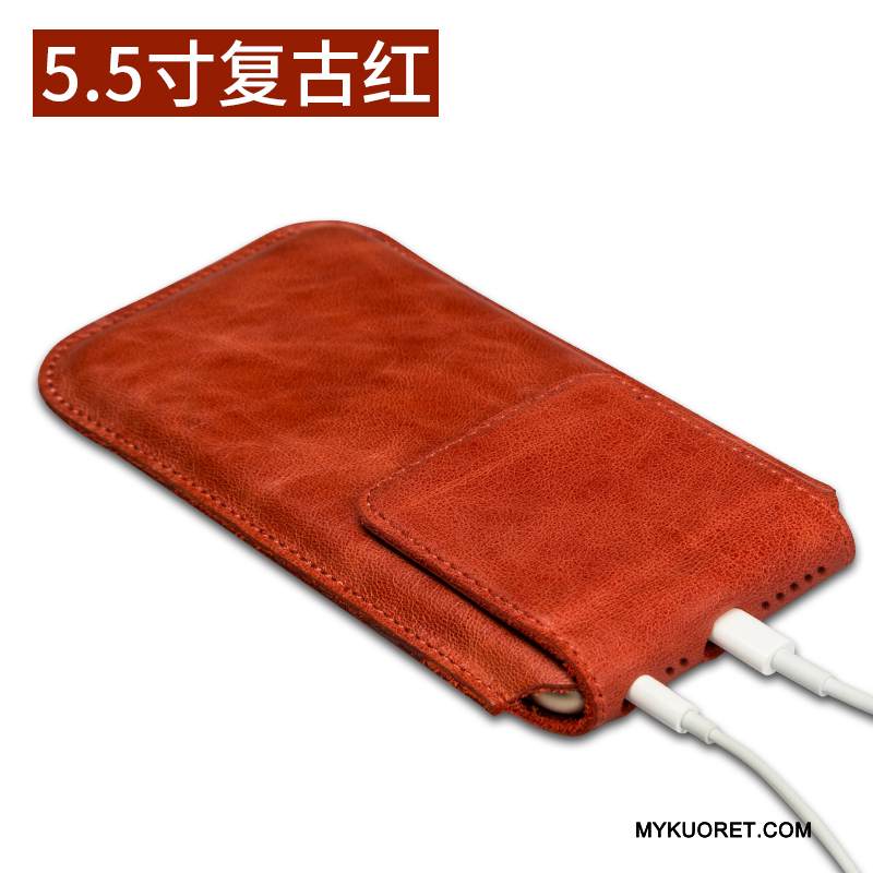 Kuori iPhone 8 Plus Nahka Punainen Murtumaton, Kotelo iPhone 8 Plus Suojaus Uusi