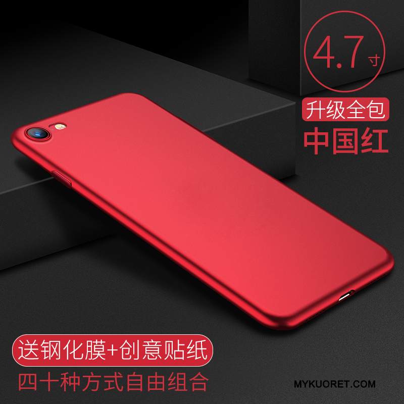 Kuori iPhone 8 Plus Pehmeä Neste Murtumaton Musta, Kotelo iPhone 8 Plus Laukut Malli Pesty Suede