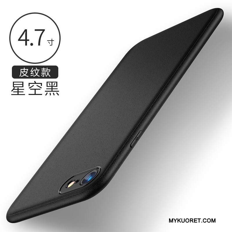 Kuori iPhone 8 Plus Pehmeä Neste Murtumaton Musta, Kotelo iPhone 8 Plus Laukut Malli Pesty Suede