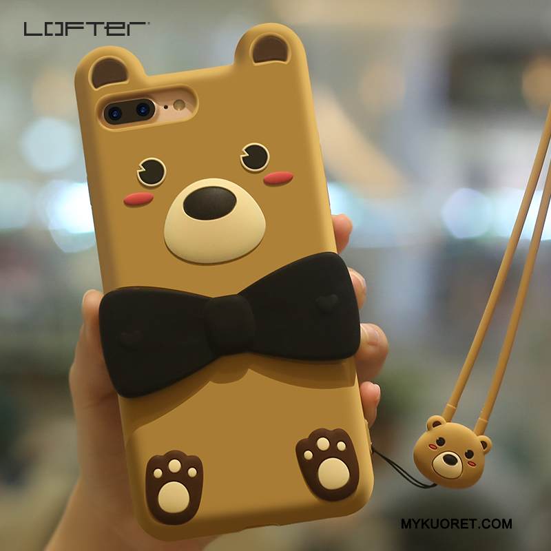 Kuori iPhone 8 Plus Pehmeä Neste Ripustettavat Koristeet Ihana, Kotelo iPhone 8 Plus Tuki Puhelimen Kuoret Vaalean