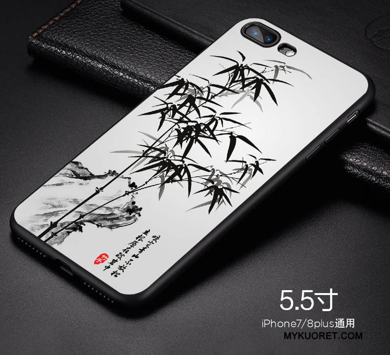 Kuori iPhone 8 Plus Pehmeä Neste Trendi Sininen, Kotelo iPhone 8 Plus Luova Puhelimen Kuoret Murtumaton