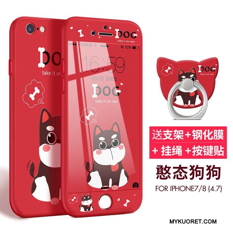 Kuori iPhone 8 Plus Sarjakuva Murtumaton Ohut, Kotelo iPhone 8 Plus Silikoni Ultra Musta