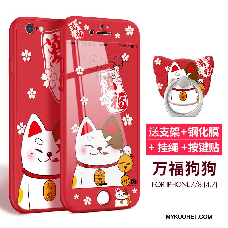 Kuori iPhone 8 Plus Sarjakuva Murtumaton Ohut, Kotelo iPhone 8 Plus Silikoni Ultra Musta