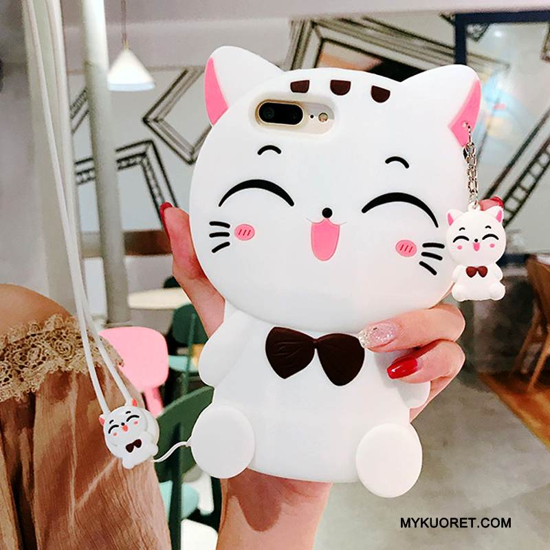 Kuori iPhone 8 Plus Sarjakuva Rikkaus Kissa, Kotelo iPhone 8 Plus Pehmeä Neste Ihana Murtumaton