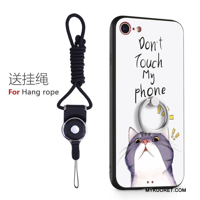 Kuori iPhone 8 Plus Silikoni Jauhe Puhelimen Kuoret, Kotelo iPhone 8 Plus Tide-brändi Rengas