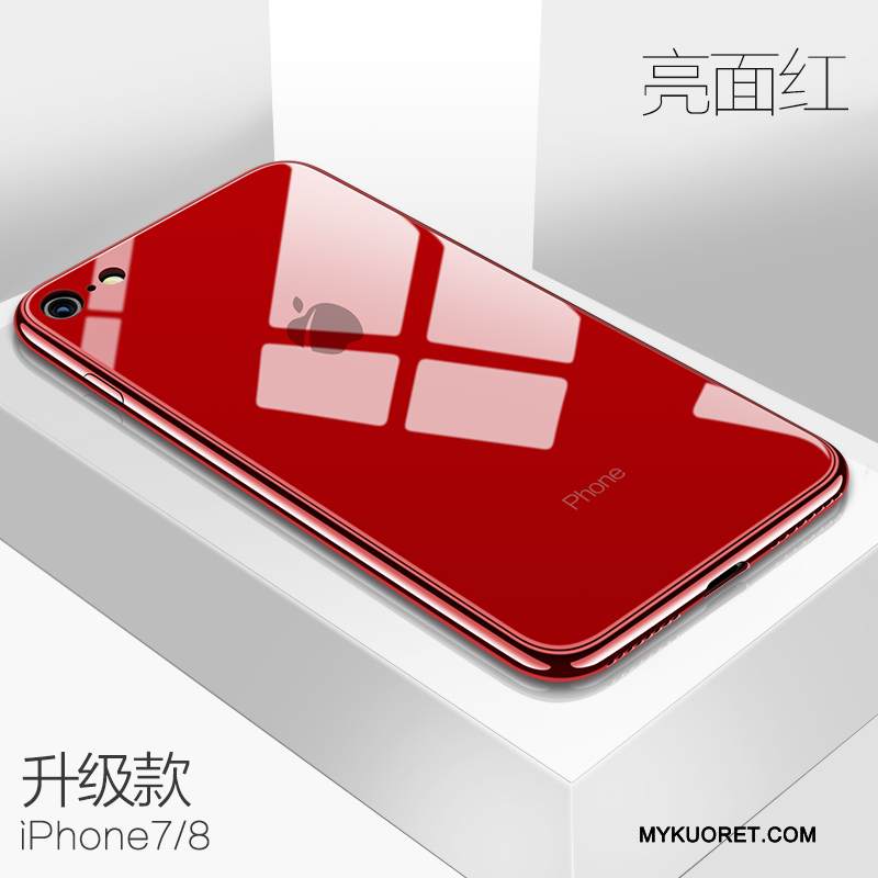 Kuori iPhone 8 Plus Silikoni Lasi Valkoinen, Kotelo iPhone 8 Plus Puhelimen Kuoret Pu