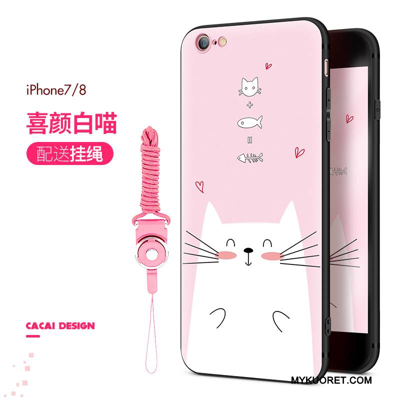 Kuori iPhone 8 Plus Silikoni Murtumaton Jauhe, Kotelo iPhone 8 Plus Sarjakuva Puhelimen Kuoret