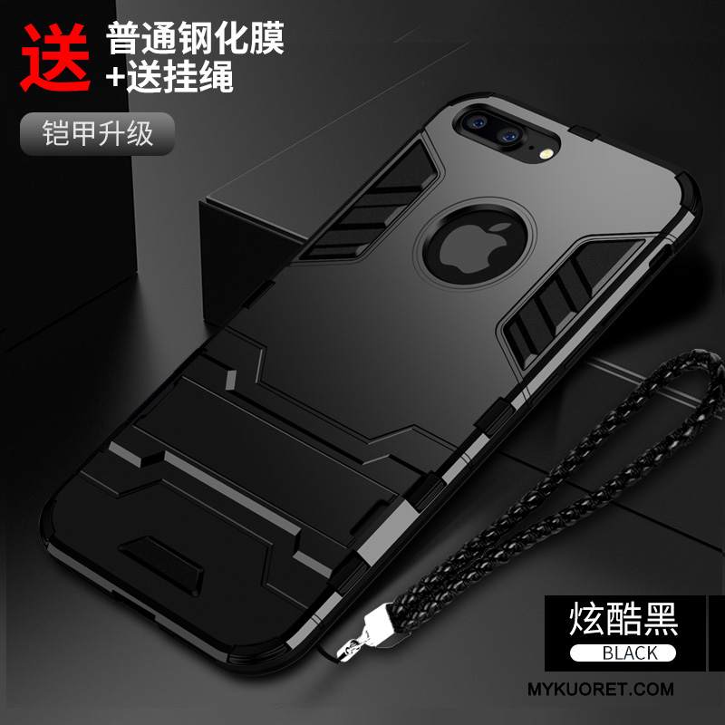 Kuori iPhone 8 Plus Silikoni Murtumaton Puhelimen Kuoret, Kotelo iPhone 8 Plus Laukut Kova Musta