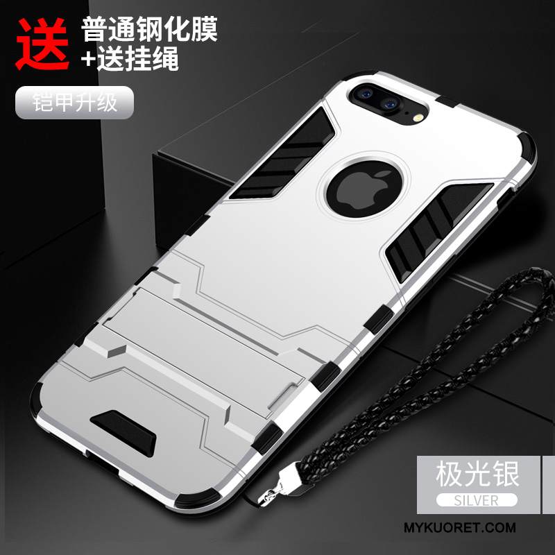 Kuori iPhone 8 Plus Silikoni Murtumaton Puhelimen Kuoret, Kotelo iPhone 8 Plus Laukut Kova Musta